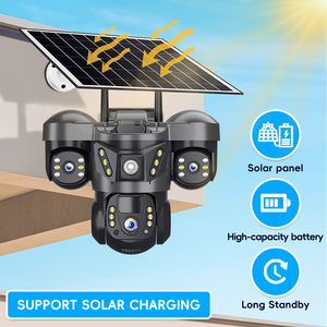 Cámara <span class=keywords><strong>Solar</strong></span> V380 Pro 4G Wi-Fi con Sensor CMOS de 6MP, Visión Nocturna, Audio Bidireccional, IP66 y <span class=keywords><strong>3</strong></span> Lentes - Product Image 5