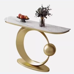 Console de style italien, luxe léger, moderne, en <span class=keywords><strong>dalle</strong></span> de pierre, pour entrée, couloir d'hôtel, <span class=keywords><strong>allée</strong></span>, vitrine haut de gamme, villa - Product Image 5