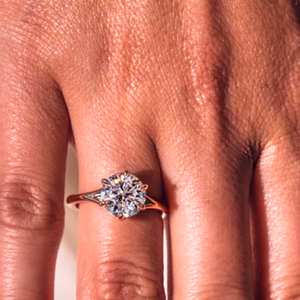 Women's Engagement & Wedding Anniversary Ring <b>Art</b> Deco Style with Cut Diamond Halo Sterling Silver Bridal Halo <b>Set</b> - Product Image 3