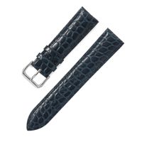 Bracelet de montre en cuir de veau véritable 12-22 mm, grain crocodile, boucle ardillon classique, bracelet de remplacement, logo personnalisé OEM