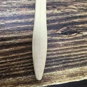 Bamboo Toothbrush Adult Flat Handle <b>Wave</b> Design Biodegradable For Home Hotel Use - Product Image 3