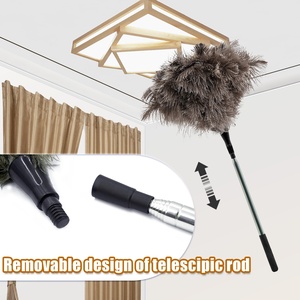 Nouveau modèle 2025 – Plumeau électrostatique télescopique rétractable 100 cm avec tête en métal pour le nettoyage et l'élimination de la poussière - Product Image 4