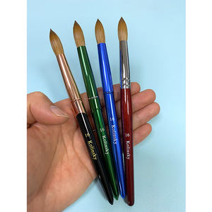 मैट ब्लैक मेटल हैंडल नए नाखून पाउडर पेन पेशेवर ऐक्रेलिक नाखून कला ब्रश आकार 14 16 18 राउंड प्रकार 100% 80% कोलिंस्की - Product Image 5