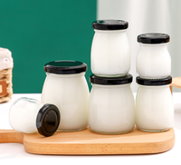 Italiaanse Proteïne Karamel Yoghurt Melk Theepudding Vruchtensap Ronde Vorm Verpakking Glazen Container 330Ml Melk Baby Melkfles