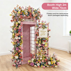 GNW Vente en gros de guirlandes de fleurs artificielles décoratives en forme de rose et de décor de cabine téléphonique londonienne pour <span class=keywords><strong>la</strong></span> décoration de mariage - Product Image 2