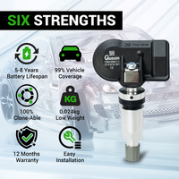 Descuento para Nuevos Clientes: Sensor TPMS Universal Programable Gussin 2 en 1 (433/315MHz) con 1 Herramienta de Programación y 8 Sensores