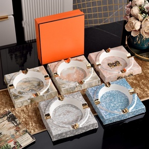 Cenicero de Cerámica de Lujo, Estilo Europeo Moderno, de Gran Peso (1100g), para Hogar, Restaurante, Sala de Estar, Estudio, Vestíbulo - Product Image 1
