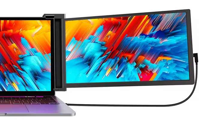 IPS Panel 14 Inch 1080P Laptop Monitor - Dual Screen Plug & Play