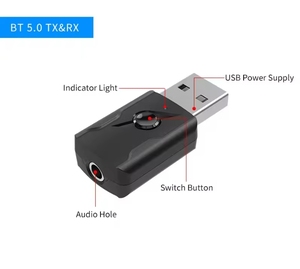 4 trong 1 hotsell v5.0 không dây BT Transmitter <span class=keywords><strong>Receiver</strong></span> Aux USB Dongle cho TV/máy tính/tai nghe - Product Image 4