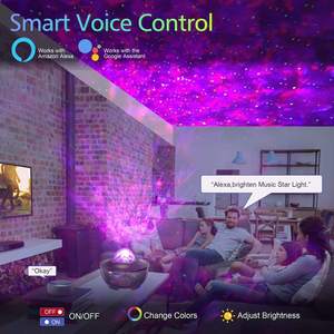 Lámpara de proyector inteligente para dormitorio de niños, luz Led nocturna para bebé, Estrella giratoria, altavoz - Product Image 2
