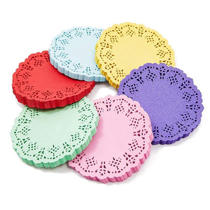 Napperons en <span class=keywords><strong>papier</strong></span> ronds jetables de qualité alimentaire napperons en <span class=keywords><strong>dentelle</strong></span> rose - Product Image 6