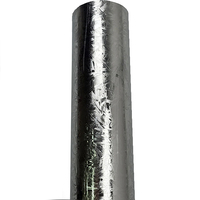 Haute Brillant Chrome Galvanisé PET TPU Autocollants De Voiture Forgé En Fiber De Carbone Argent Vinyle Wrap Autocollant Véhicule Emballage Produit
