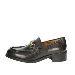 Mocassini da Donna Veni Rosetta in Pelle Marrone, Tacco Piatto, Taglia 39 - Product Image 1