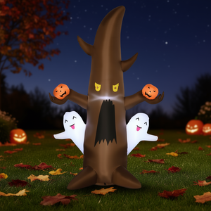 Albero Gonfiabile di Halloween con Fantasmi e Zucche, Decorazione da Giardino per Esterni in PVC, Altezza 1,8 m, per Decorazioni Festive - Product Image 2