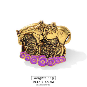 เข็มกลัดรูปม้าสำหรับงานรับปริญญาโลหะเคลือบทองของเก่าสำหรับ3D เข็มกลัดรูปม้าป๊อปปี้สำหรับงานรับปริญญา - Product Image 6