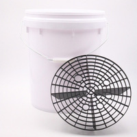 Seau de lavage de voiture en plastique personnalisé Outil d'entretien détaillé de voiture Seau de rangement pour garage de lavage de voiture avec couvercle
