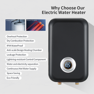 220V 5.5KW Pantalla de temperatura inteligente Ahorro de energía Calentador de agua eléctrico instantáneo sin tanque Duchas y baños de hotel Baño <span class=keywords><strong>Gayser</strong></span> - Product Image 4