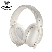Casque de jeu AULA S6 avec microphone à effet lumineux RGB, réduction de bruit active 5.0 AAC, mode double filaire/sans fil