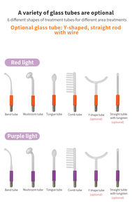 BOWEKT 4 1 Varita de mano de alta frecuencia Nuevo portátil ABS Estiramiento facial Acné Dispositivo de terapia de la piel para uso doméstico Spa facial Crecimiento del cabello - Product Image 4