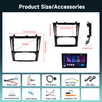 Autoradio Android Podofo 9 pouces 4+64G 2 Din pour Nissan Altima 2008-2012, Carplay/Android Auto sans fil, GPS, RDS, WIFI, OEM