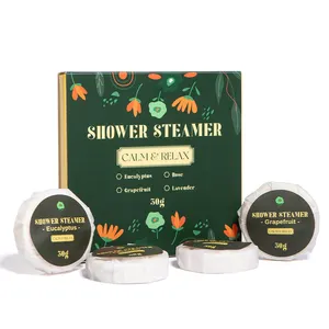 4 Scent Variety Pack Round Shape Cleverfy Essentual Oils Shower Steamers Gift Set Of Aromatherapy