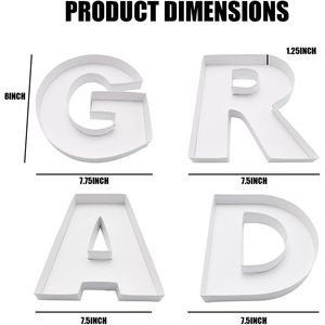 Plateau rectangulaire de 8 pouces en carton biodégradable de qualité alimentaire pour lettres de diplôme, idéal pour la décoration de fête de remise des diplômes 2026 - Product Image 2