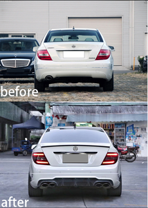 ชุดกันชนหน้าและหลังสำหรับ Mercedes Benz <span class=keywords><strong>C</strong></span> คลาส W204 2011-2014อัพเกรดเป็น C63 2011-2014 - Product Image 6