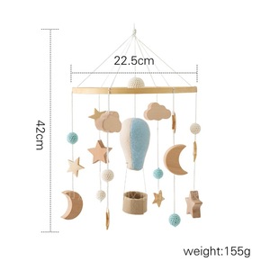 Productos para Bebés Luckykoo, Decoración de Madera Personalizada para Cuarto de Bebé, Móviles de Fieltro con Forma de Avión para Cuna - Product Image 4