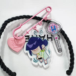 Kpop cacciatori di demoni spilla in acrilico abbigliamento charm rosa cuori <span class=keywords><strong>vendita</strong></span> calda portachiavi Rumi <span class=keywords><strong>Mira</strong></span> Zoey borsa abbigliamento spilla bagstalle - Product Image 3