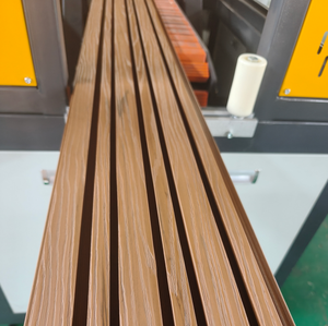 Gỗ nhựa PE WPC <span class=keywords><strong>Panel</strong></span> tường co-đùn trực tuyến <span class=keywords><strong>3D</strong></span> dập nổi máy làm cho giải pháp trang trí tường cuối cùng - Product Image 3