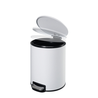 5L salle de bain cuisine poubelle en acier inoxydable pédale poubelle poubelle déchets poubelle