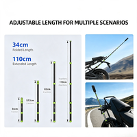 Support de fixation pour selfie stick en acier inoxydable et alliage d'aluminium, directement de l'usine, pour Insta360, SJCAM, YI-1.1M, équipement de vlogging