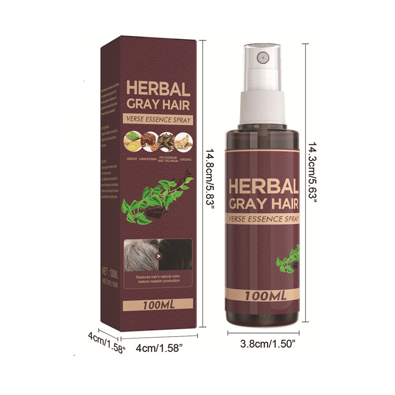white hair to black anti gray hair treatment repair polygonum multiflorum herbal liquid hair blackening spray