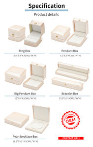 Оптовая продажа Фабричный логотип роскошная упаковка ювелирных изделий подарочные коробки с высококачественной искусственной кожей - Product Image 6