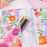 Housse de Kindle en Coton Floral Personnalisée, Étui de Livre en Tissu, Pochette de Rangement pour Kindle, Housse de Carnet de Voyage, Trousse à Crayons