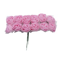 144 pièces de fleurs artificielles multicolores, mini bouquet de roses en mousse pour couronne, boîte cadeau, décoration