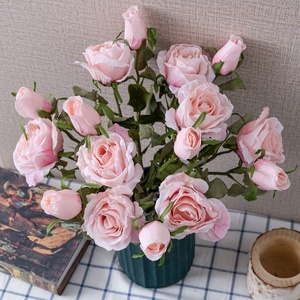 Rosa Artificial de Seda Verde de Tallo Único, Seca y Preparada, para Decoración de Bodas, Venta al por Mayor Transfronteriza - Product Image 3