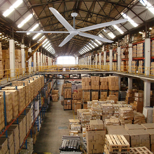 प्रशंसकों के ऊर्जा कुशल बड़े आकार के एचवील औद्योगिक छत के प्रशंसकों 220 वी/380 वी/6.72/7.32 मीटर कोर मोटर घटक दिखाएगा। - Product Image 3