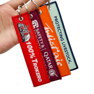 Porte-clés personnalisé brodé sur mesure avec logo brodé, porte-clés tissé personnalisé - Product Image 3
