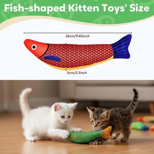 Juguete de Pescado con Catnip para Gatos con Sonajero Incorporado |   Juguete Interactivo de Peluche para Gatos de Interior |   Proveedor OEM de Juguetes para Mascotas - Product Image 2