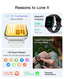 Reloj Inteligente Económico 2026 Z211 IP68 Resistente al Agua, con Seguimiento de +100 Deportes, Monitoreo de Salud 24/<span class=keywords><strong>7</strong></span>, Recordatorio de Mensajes, Pulsera Inteligente para Hombres y Mujeres - Product Image 5