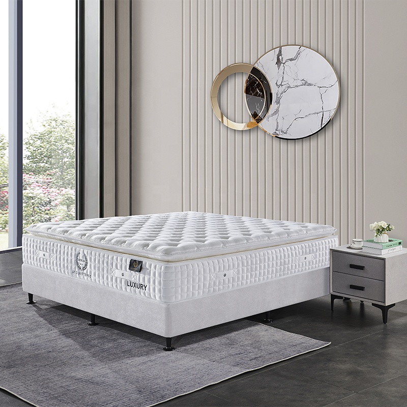 Oreiller Top Luxury Hotel king Matelas à ressorts ensachés en mousse à mémoire de forme Matelas orthopédique king size