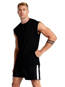 Camiseta sin mangas DryFit XL para hombre personalizada al por mayor, camiseta sin mangas informal de malla de punto transpirable de alta calidad para hombre musculoso - Product Image 2