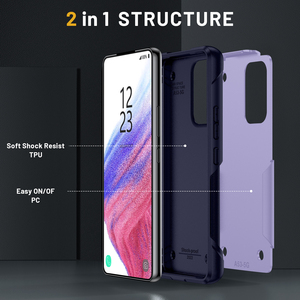 Cover posteriore ibrida 2 in 1 PC + TPU armor antiurto defender per <span class=keywords><strong>Samsung</strong></span> A32 A33 A52 A53 <span class=keywords><strong>A73</strong></span> 5G S23 ULTRA PLUS A14 A03S A71 - Product Image 2