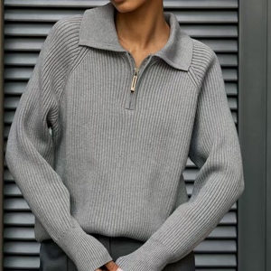 Tops elegantes con cremallera para mujer Suéter de cuello vuelto informal de alta calidad Diseño de moda cómodo - Product Image 5