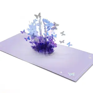 Valentine's Day Butterfly 3D Camera Pop Up Greeting Cards Lovers Gift 3D Pop Card Hot Design