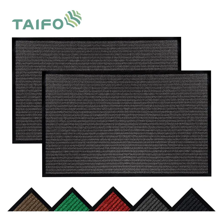 Двойные ребристые полосатые коврики TaiFo, подложка из ПВХ, напольный коврик, дверной коврик из полиэстера
