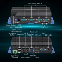 Dual LAN 4xCOM Triple Display PC Mini Industri Berkinerja Tinggi I3 I5 I7 1125G4 1155G7 1195G7 7505 Pengontrol Industri