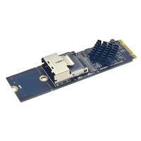 M2 NVMe ke SFF-8087 untuk 30 Kartu Ekspansi Mini-SAS/Adaptor Hard Drive 36-Pin 4-Port Tersedia