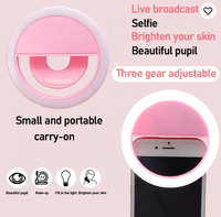 Lampu cincin Led swafoto dapat diisi ulang, untuk ponsel Laptop Ipaid, alat kamera Selfie lampu cincin Selfi